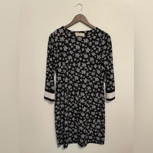 MICHAEL Michael Kors Knee Length Black and White Floral Dress Size SMALL